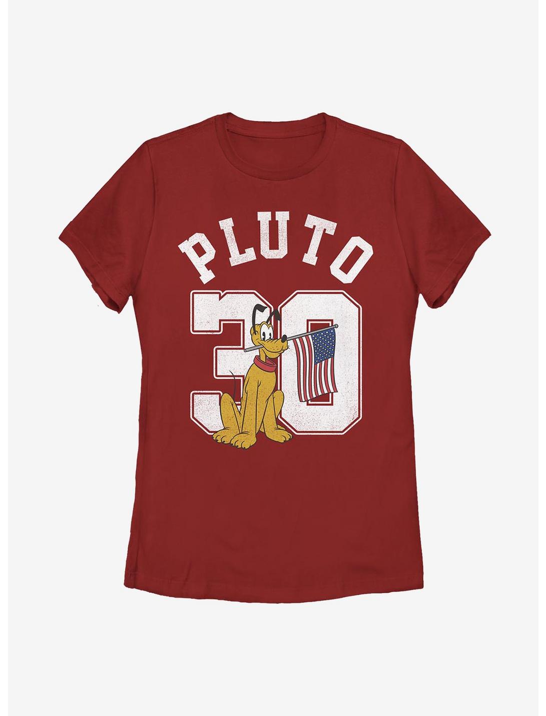 Disney Pluto Collegiate Womens T-Shirt, RED, hi-res