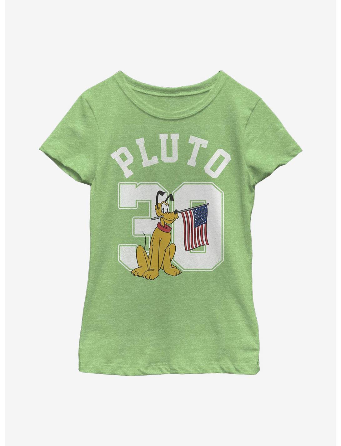 Disney Pluto Collegiate Youth Girls T-Shirt, GRN APPLE, hi-res