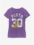 Disney Pluto Collegiate Youth Girls T-Shirt, PURPLE BERRY, hi-res