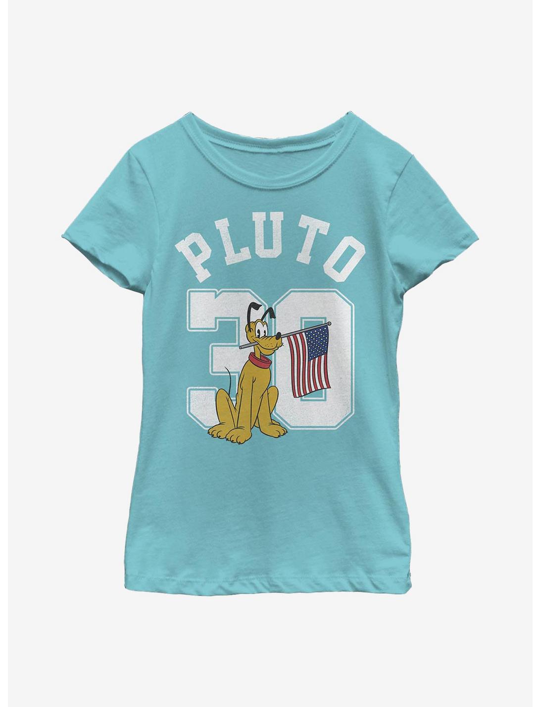 Disney Pluto Collegiate Youth Girls T-Shirt, TAHI BLUE, hi-res