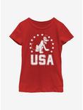 Disney Pluto USA Youth Girls T-Shirt, RED, hi-res