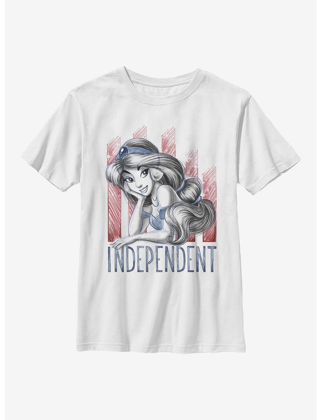 Disney Aladdin Independent Jasmine Youth T-Shirt, WHITE, hi-res