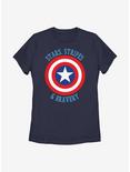 Marvel Avengers Stars Stripes & Bravery Womens T-Shirt, NAVY, hi-res