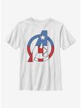 Marvel Avengers Captain America Youth T-Shirt, WHITE, hi-res