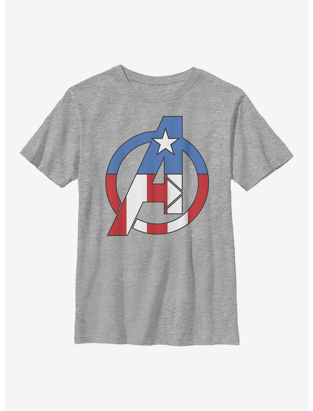 Marvel Avengers Captain America Youth T-Shirt, ATH HTR, hi-res