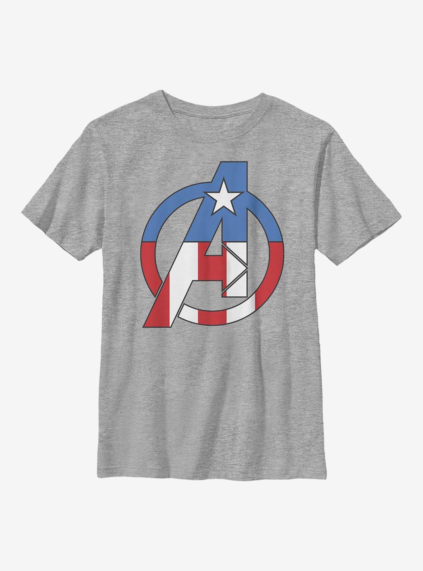 Marvel Avengers Captain America Youth T-Shirt, ATH HTR, hi-res