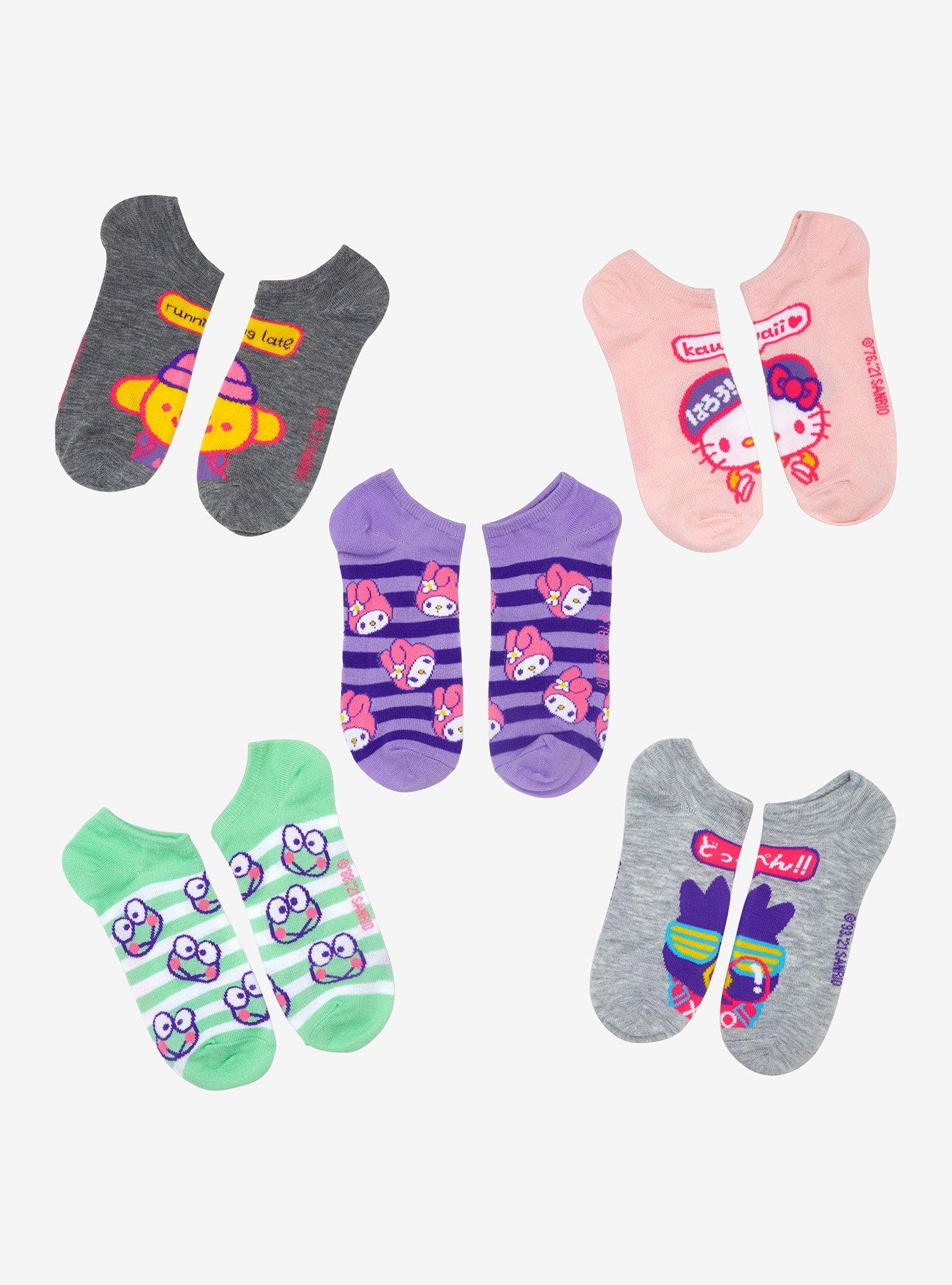 Hello Kitty & Friends Streetwear No-Show Socks 5 Pair, , hi-res