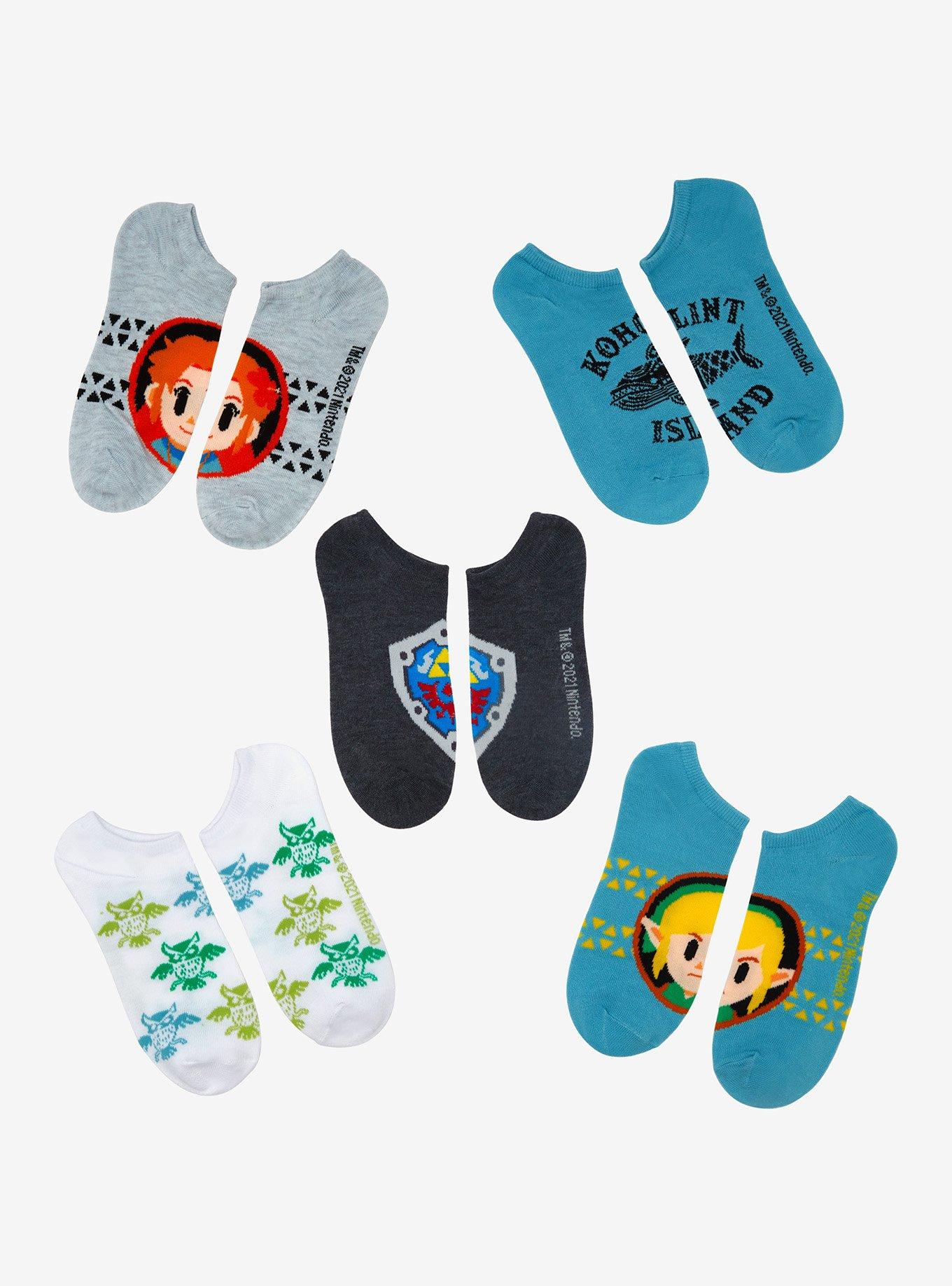 The Legend Of Zelda: Link's Awakening No-Show Socks 5 Pair, , hi-res