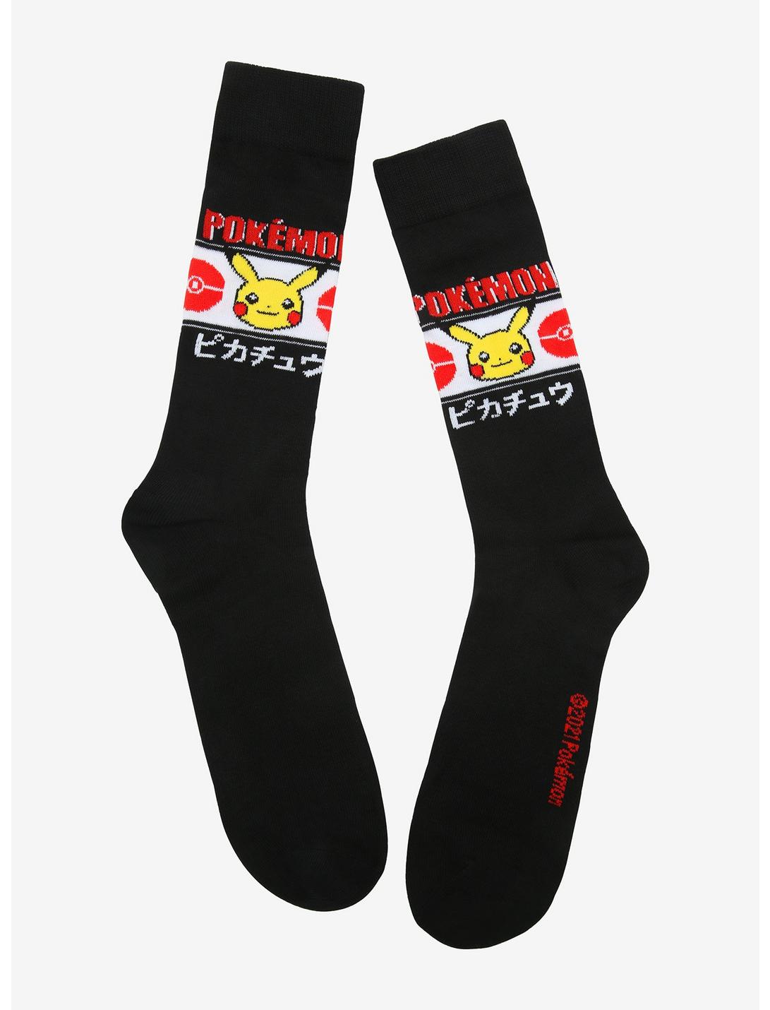 Pokemon Pikachu Japanese Crew Socks, , hi-res