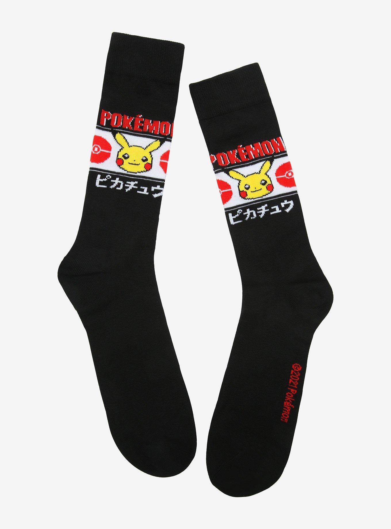 Pokemon Pikachu Japanese Crew Socks, , hi-res