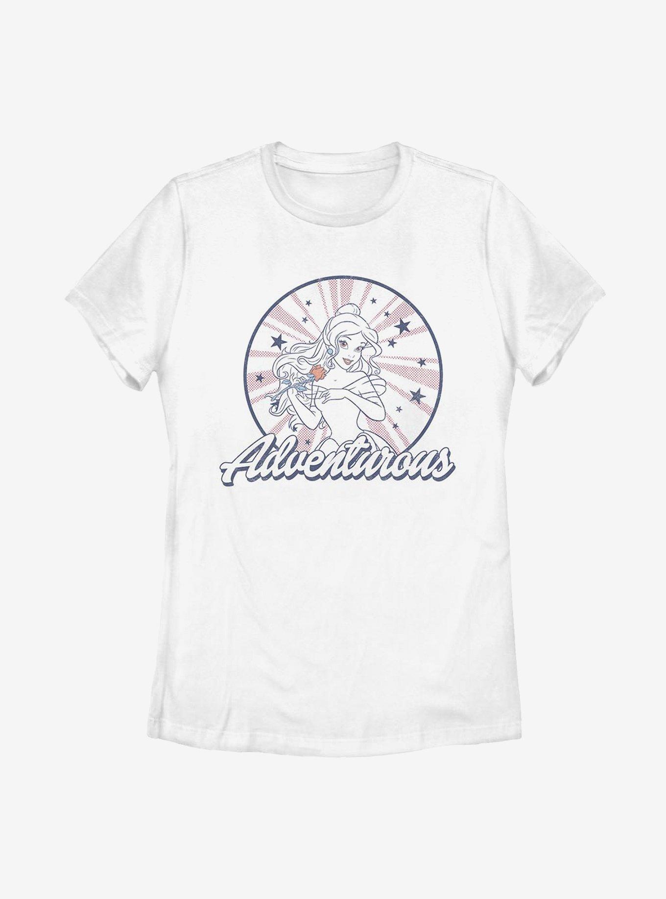 Disney Beauty And The Beast Belle Americana Womens T-Shirt, WHITE, hi-res