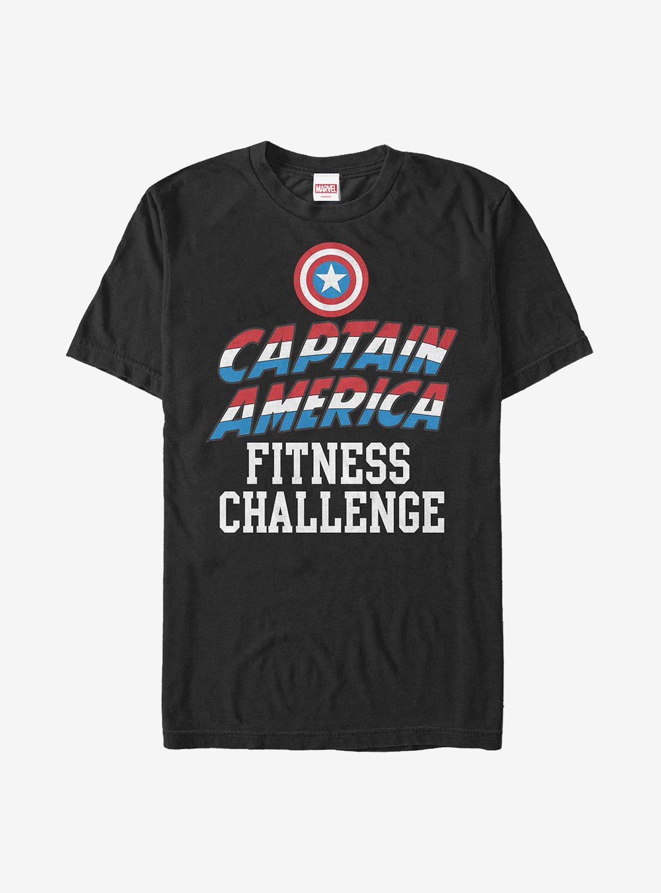 Marvel Captain America Challenge Accepted T-Shirt, BLACK, hi-res