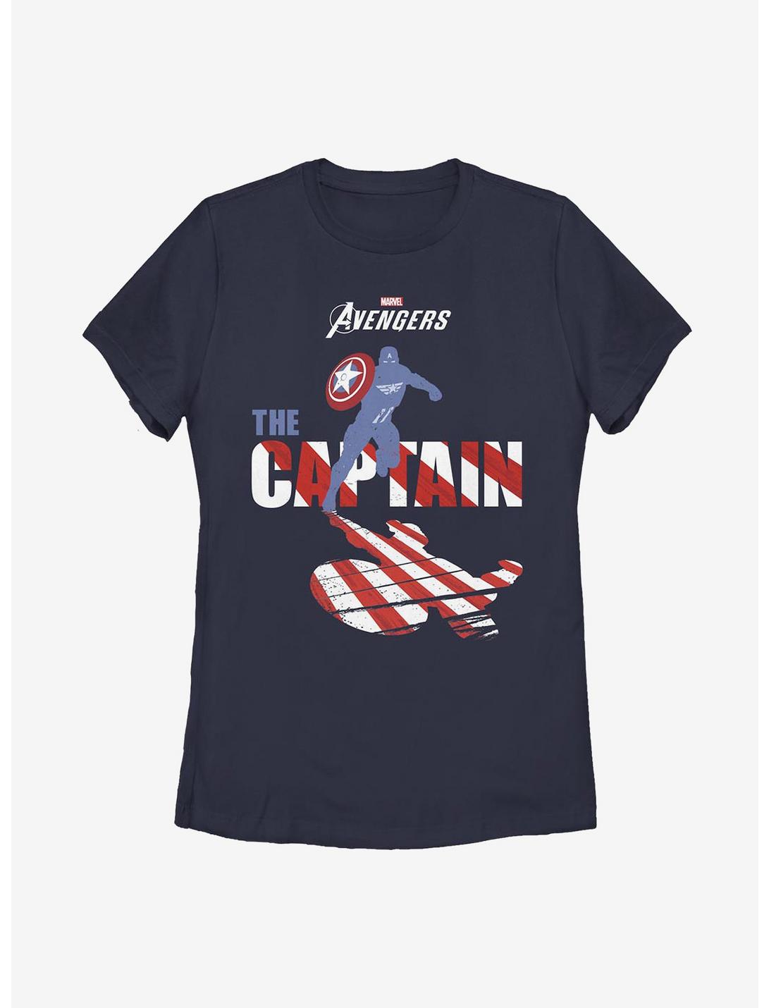 Marvel Captain America The Captain Womens T-Shirt, NAVY, hi-res