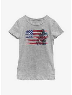 Marvel Captain America Capt Inkflag Youth Girls T-Shirt, , hi-res