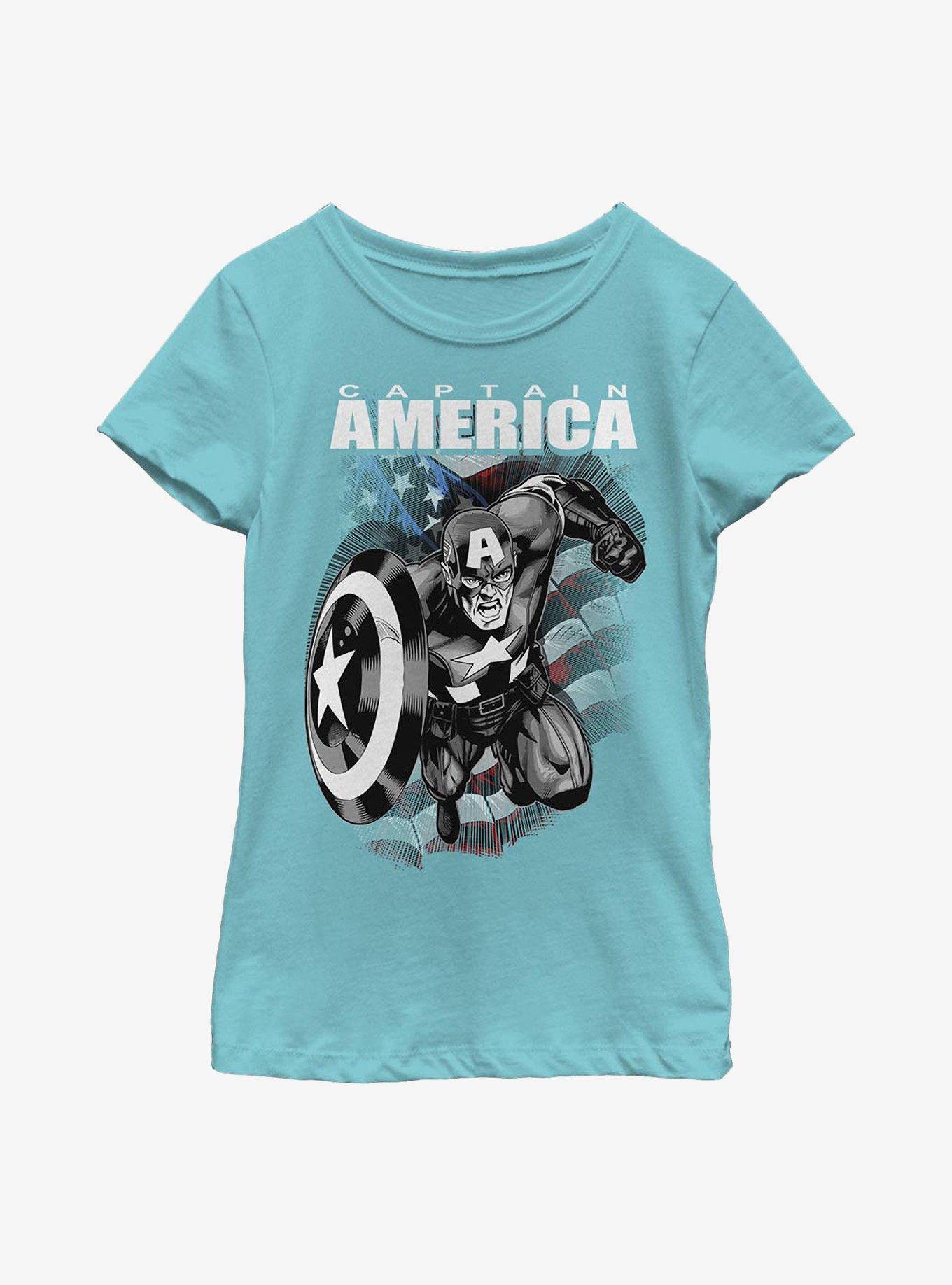 Marvel Captain America Hero Youth Girls T-Shirt, , hi-res