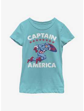 Marvel Captain America Americana Youth Girls T-Shirt, , hi-res