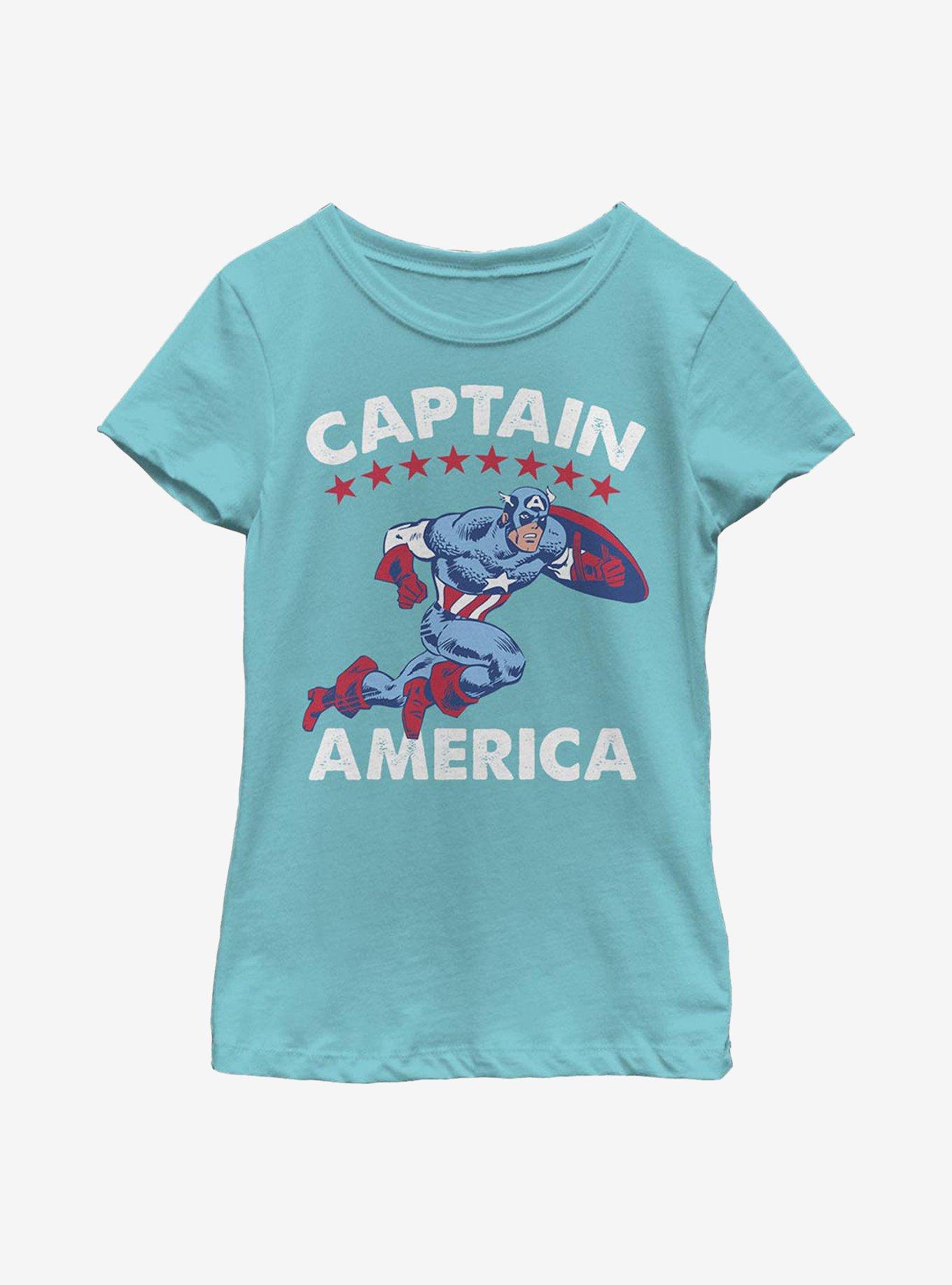 Marvel Captain America Americana Youth Girls T-Shirt, , hi-res