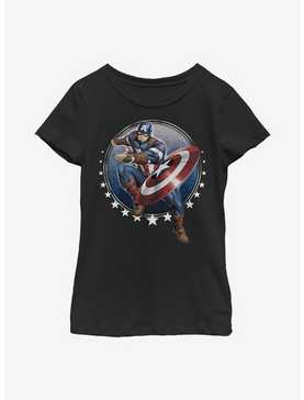 Marvel Captain America Captain Toss Youth Girls T-Shirt, , hi-res