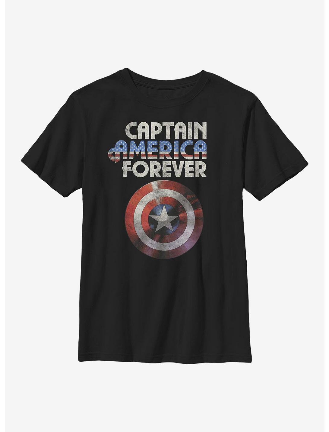Marvel Captain America Captain America Forever Youth T-Shirt, BLACK, hi-res