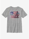 Marvel Captain America Capt Inkflag Youth T-Shirt, ATH HTR, hi-res