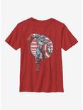 Marvel Captain America Captain Charge Youth T-Shirt, RED, hi-res