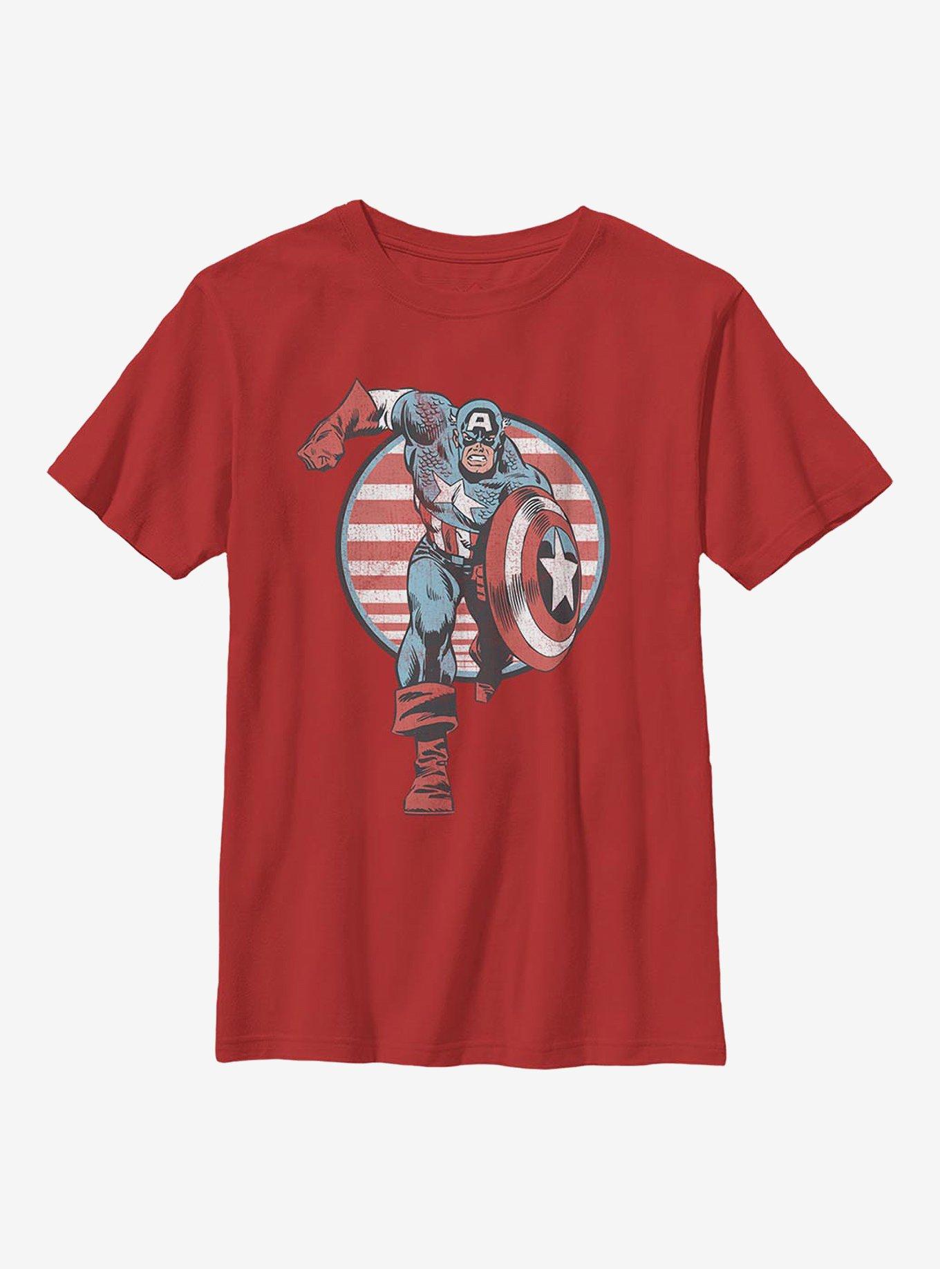 Marvel Captain America Captain Charge Youth T-Shirt, , hi-res