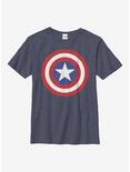 Marvel Captain America Classic Shield Youth T-Shirt, NAVY HTR, hi-res