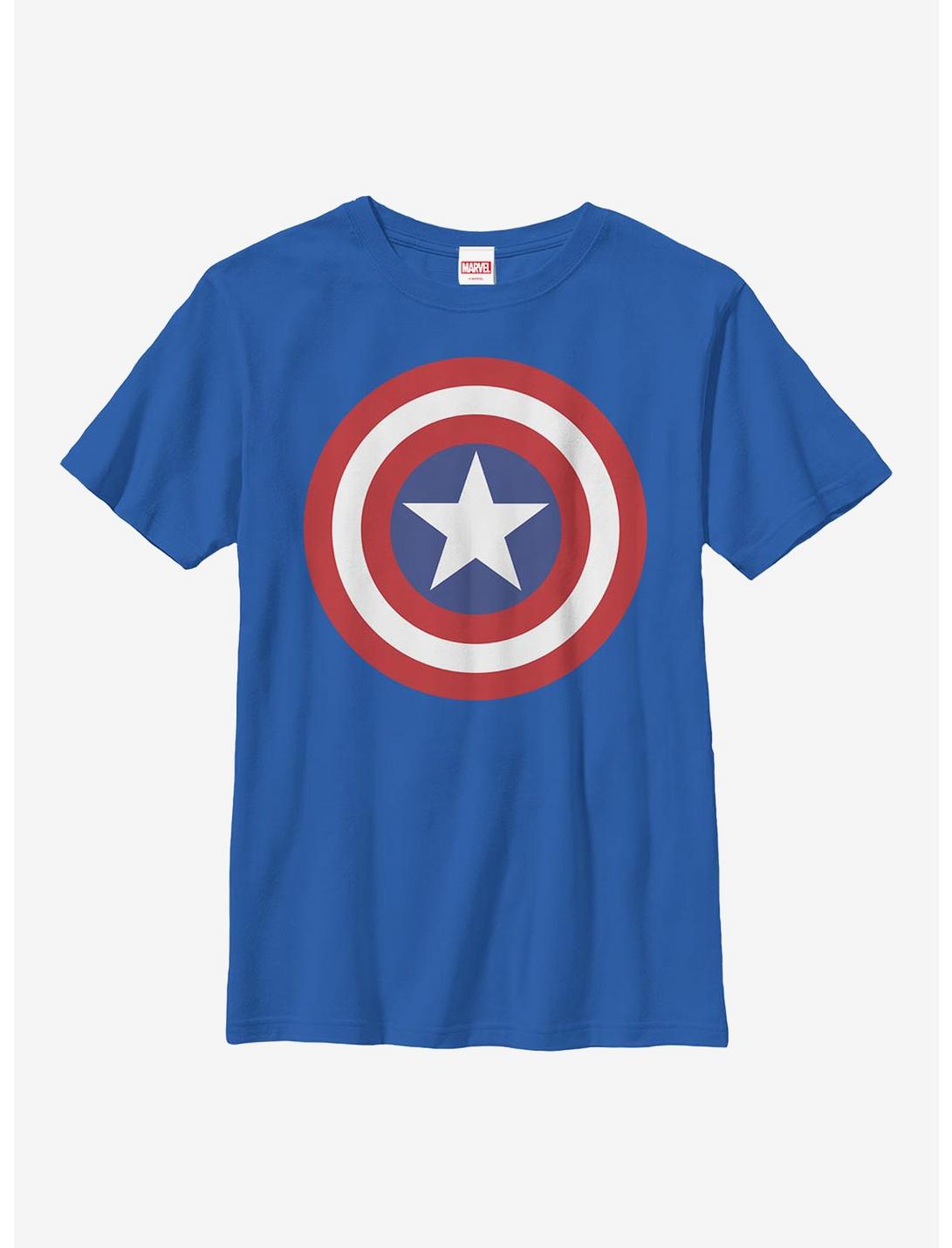 Marvel Captain America Classic Shield Youth T-Shirt, ROYAL, hi-res