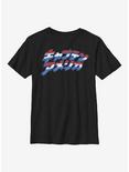 Marvel Captain America Japanese Text Cap Youth T-Shirt, BLACK, hi-res