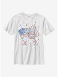 Marvel Captain America Neon Cap Youth T-Shirt, WHITE, hi-res