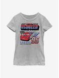 Disney Pixar Cars Americana Car Youth Girls T-Shirt, ATH HTR, hi-res