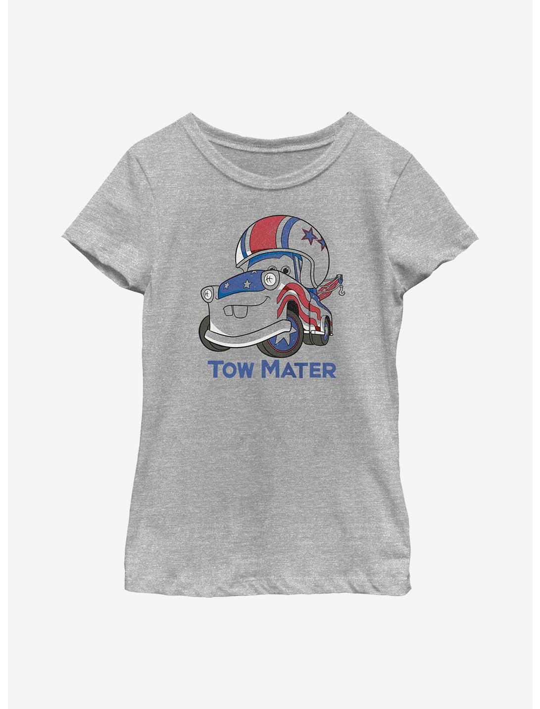 Disney Pixar Cars Mater Flag Youth Girls T-Shirt, ATH HTR, hi-res