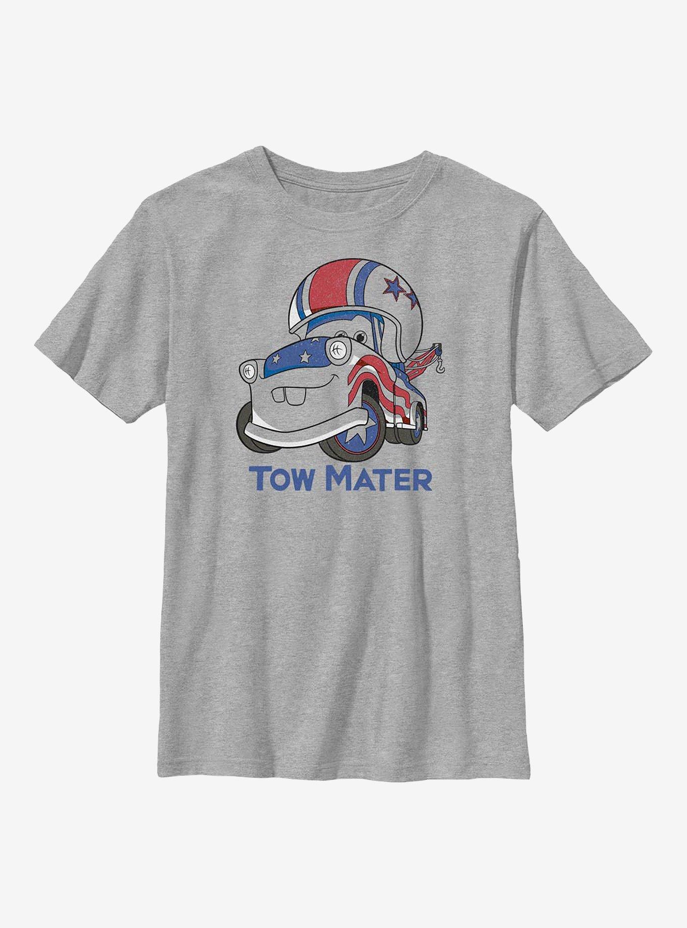 Disney Pixar Cars Mater Flag Youth T-Shirt, ATH HTR, hi-res