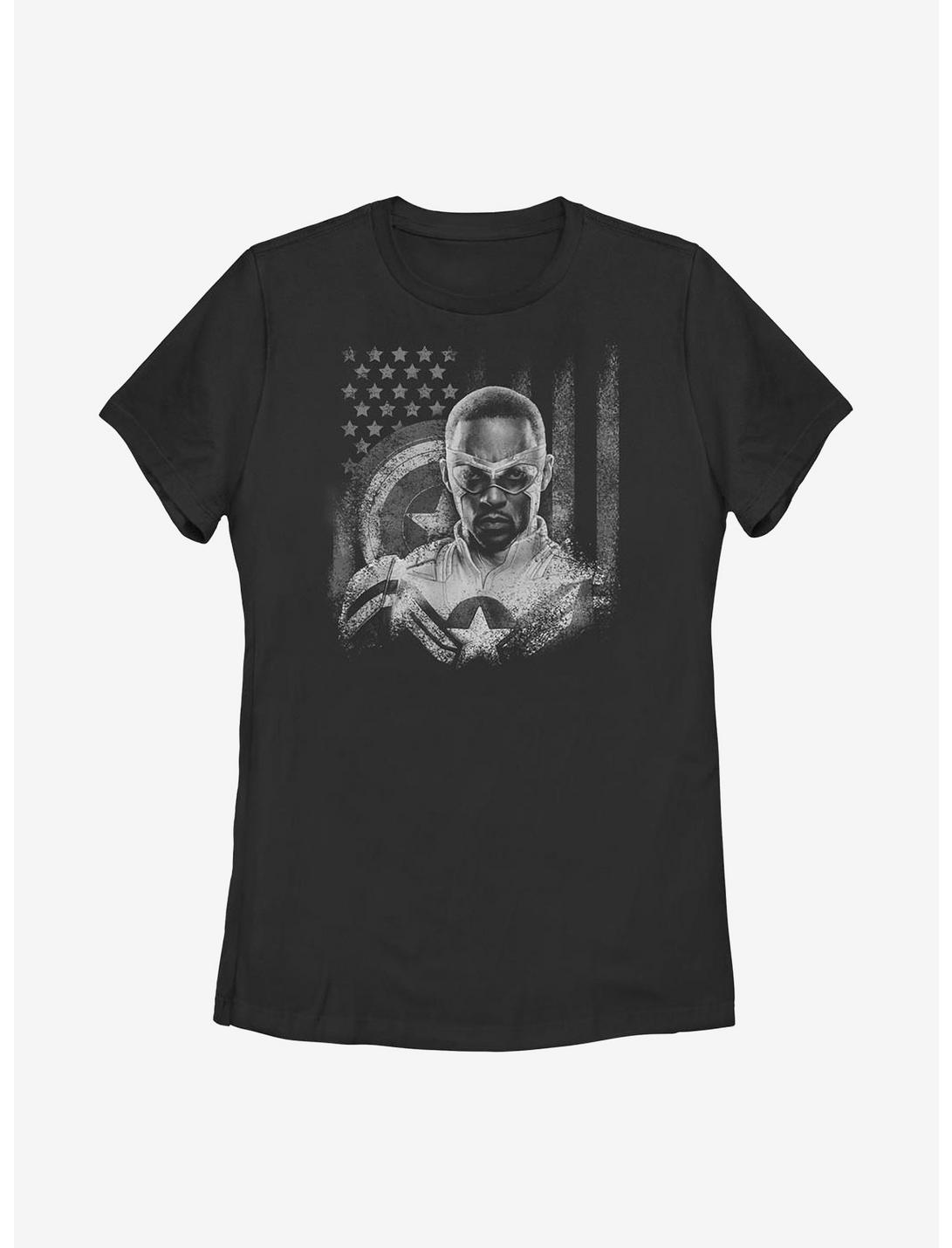 Marvel Falcon And The Winter Soldier Captain America Womens T-Shirt, BLACK, hi-res