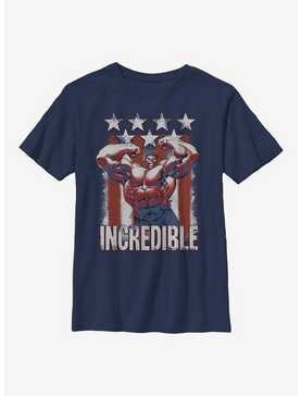 Marvel Hulk Flag Youth T-Shirt, , hi-res
