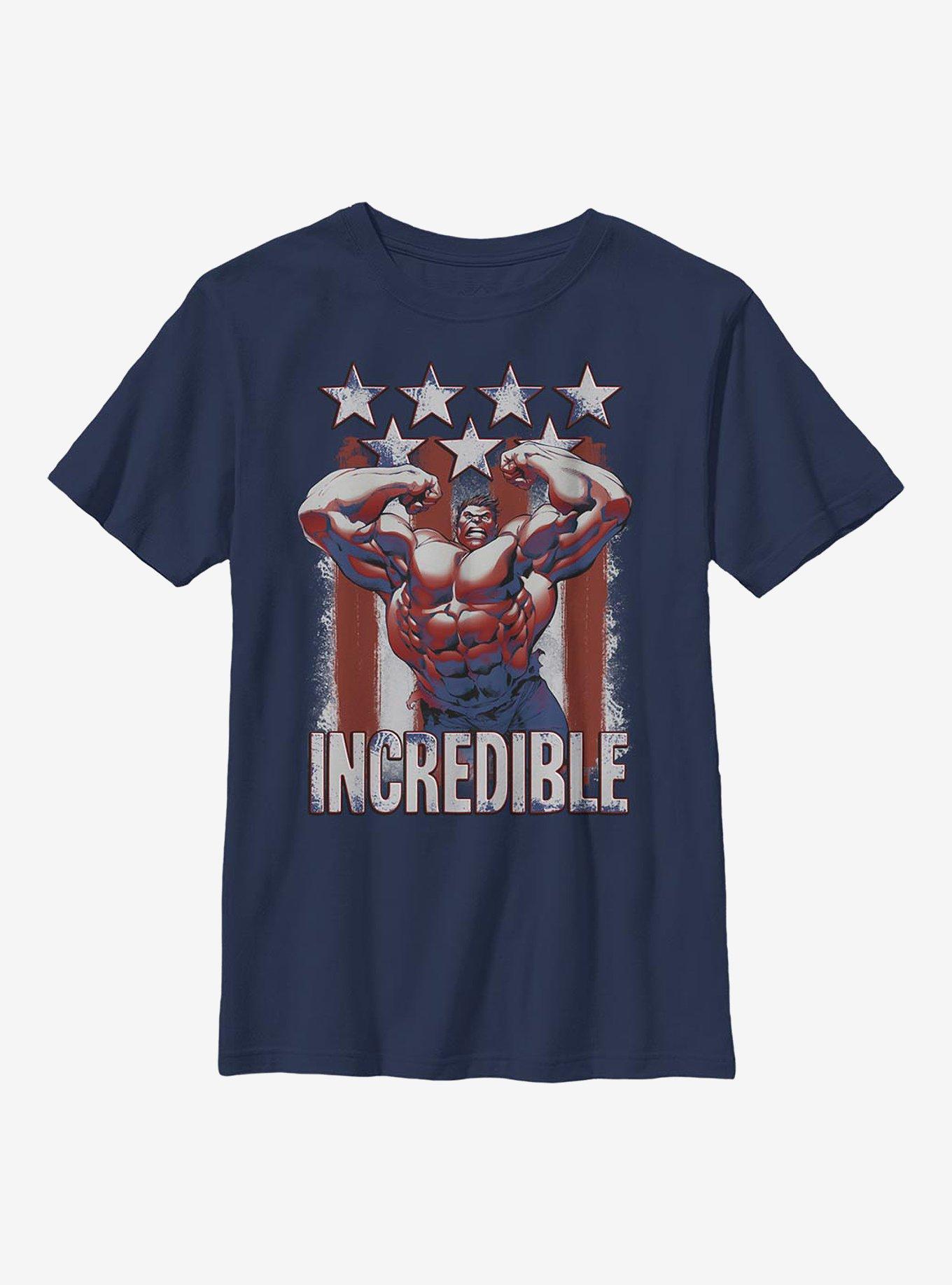 Marvel Hulk Flag Youth T-Shirt, , hi-res