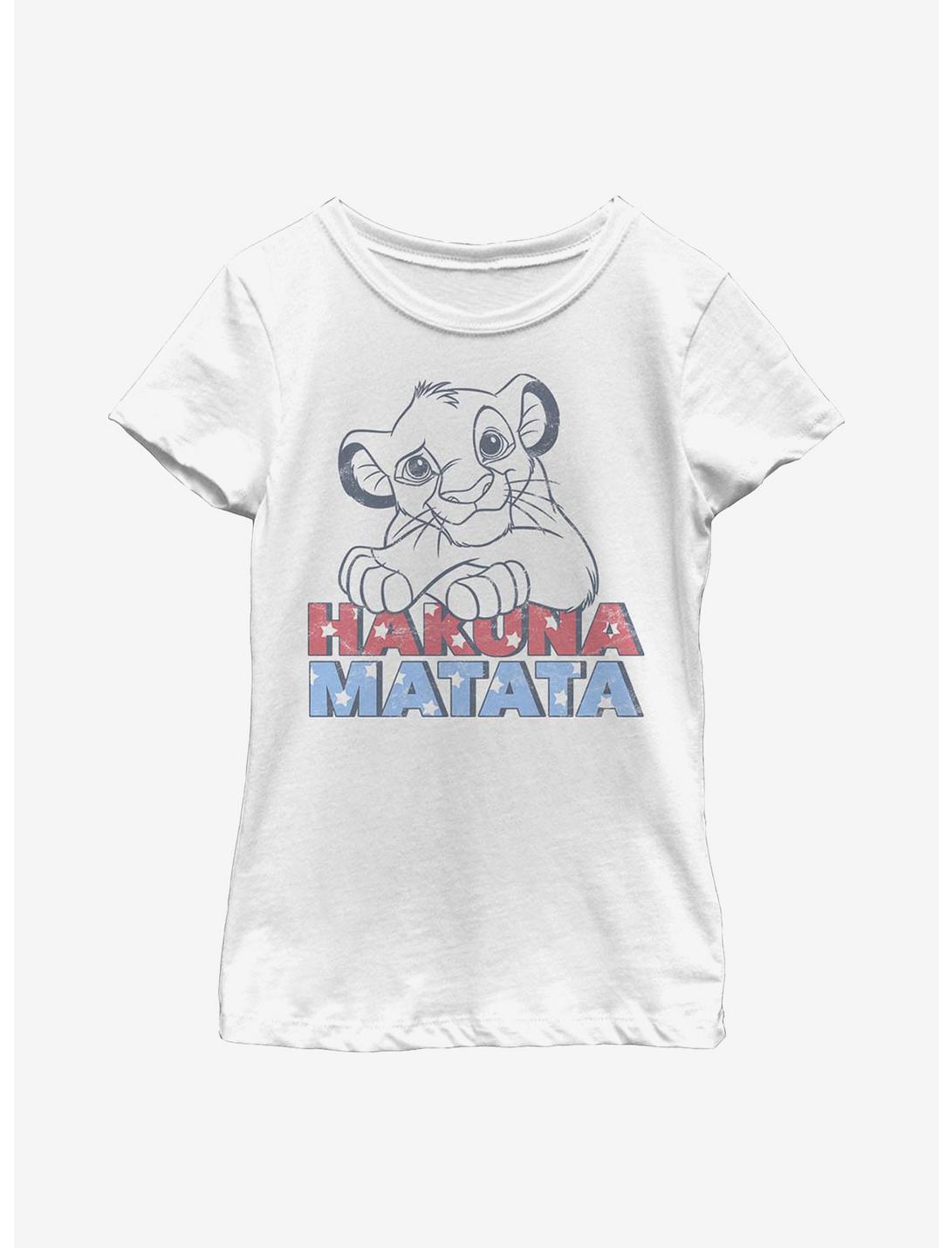 Disney The Lion King Americana Simba Youth Girls T-Shirt, WHITE, hi-res