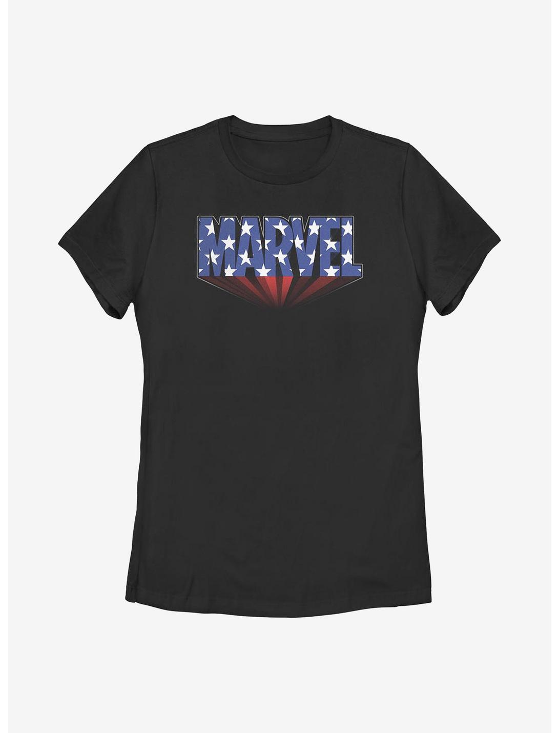 Marvel Star Logo Womens T-Shirt, BLACK, hi-res