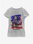 Marvel Hero Peggie Youth Girls T-Shirt, ATH HTR, hi-res