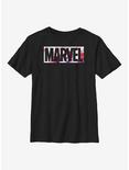 Marvel USA Dye Logo Youth T-Shirt, BLACK, hi-res