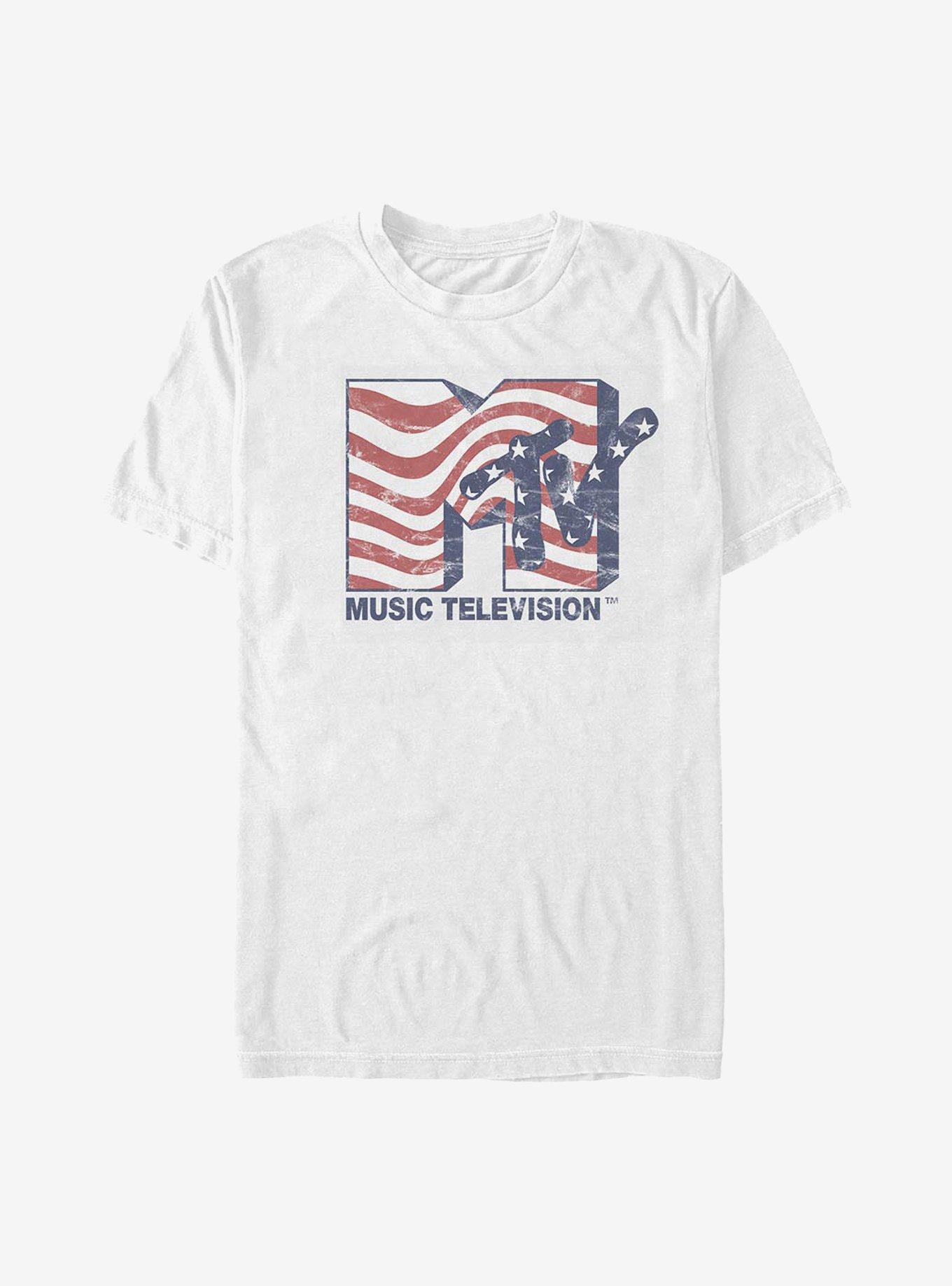 MTV Stars And Stripes T-Shirt, WHITE, hi-res