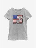 MTV Americana Classic Youth Girls T-Shirt, ATH HTR, hi-res