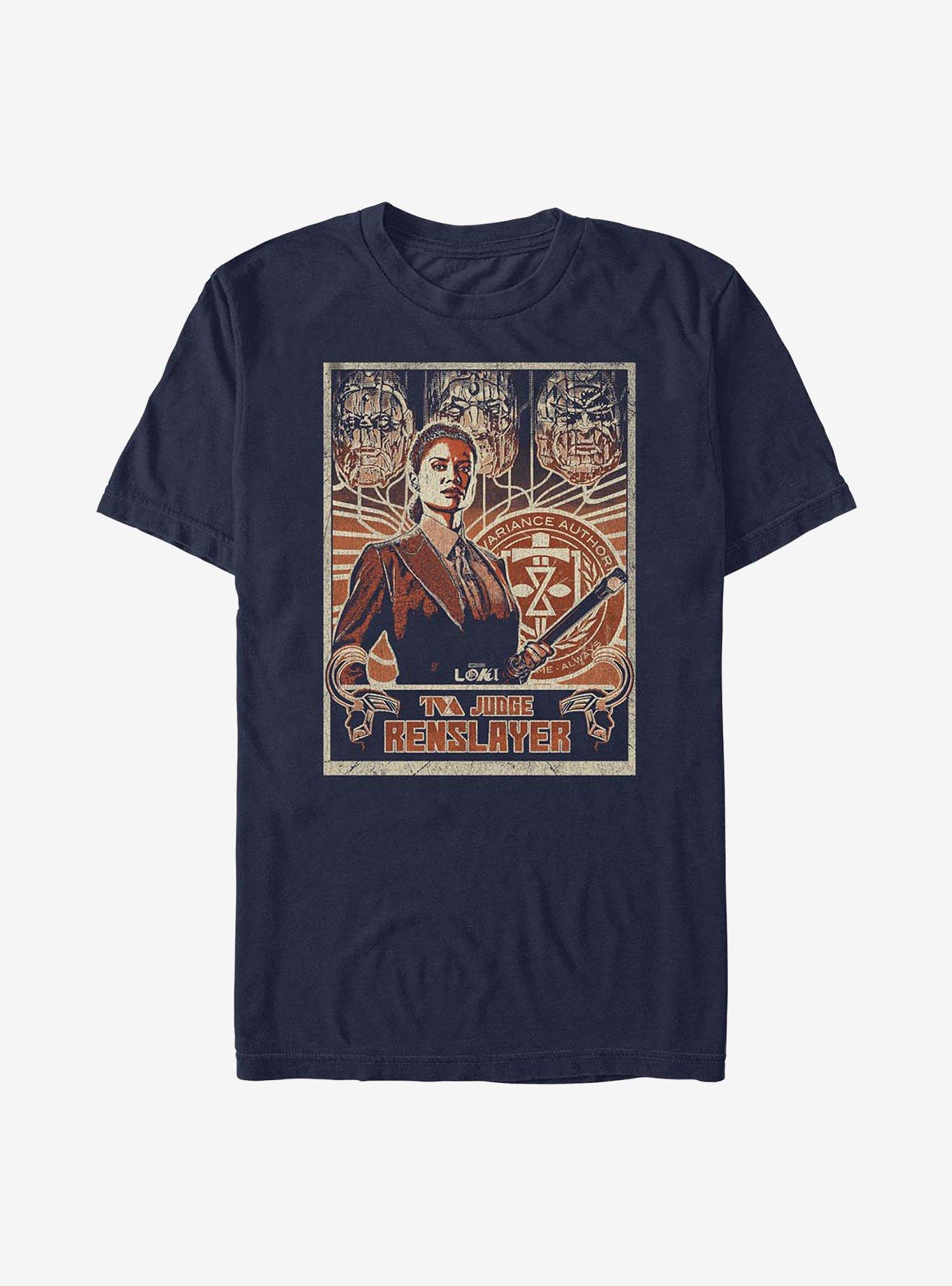 Marvel Loki TVA Judge Renslayer T-Shirt, NAVY, hi-res
