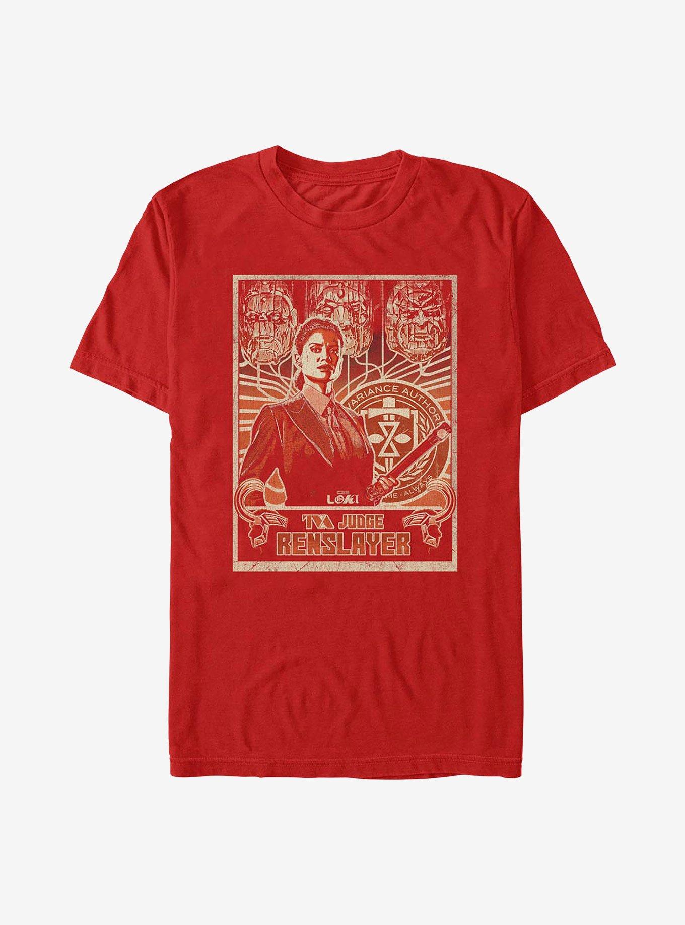 Marvel Loki TVA Judge Renslayer T-Shirt, RED, hi-res