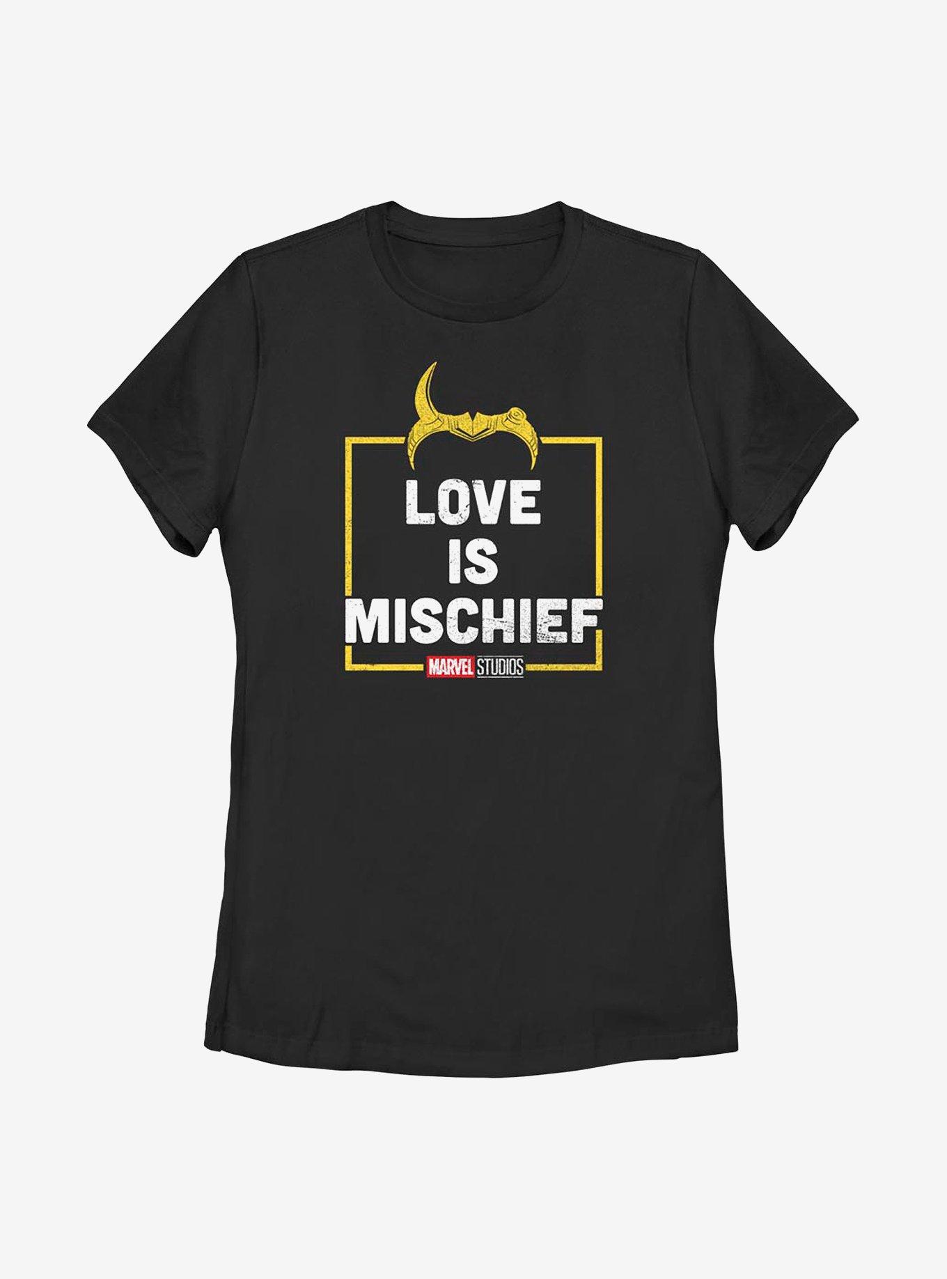 Marvel Loki Love Is Mischief Womens T-Shirt, BLACK, hi-res