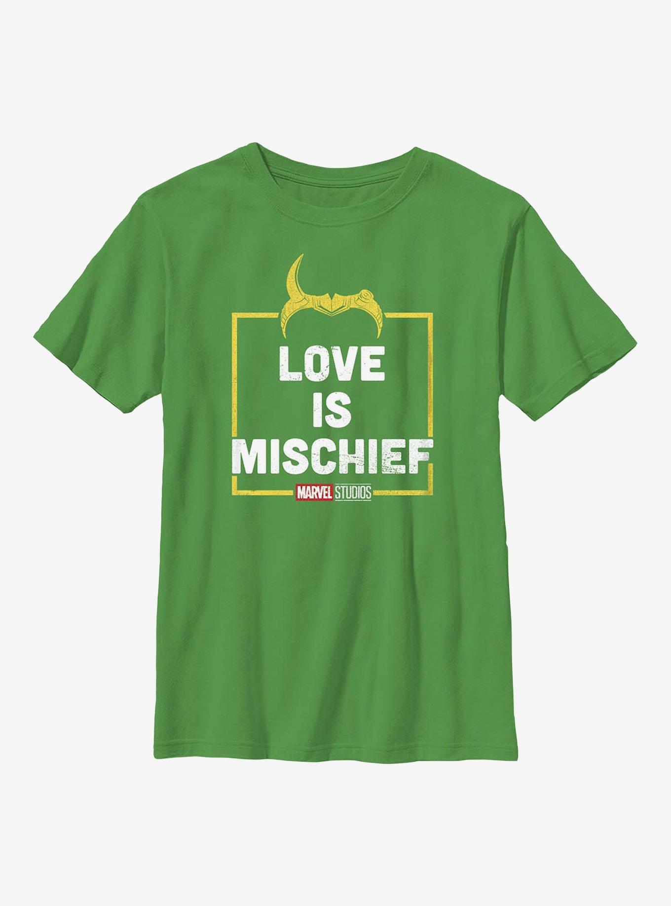 Marvel Loki Love Is Mischief Youth T-Shirt, KELLY, hi-res