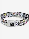 Music Notes Stars Seatbelt Dog Collar, BLACK, hi-res
