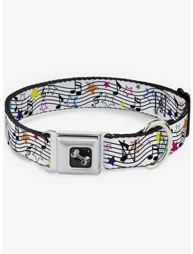 Music Notes Stars Seatbelt Dog Collar, , hi-res
