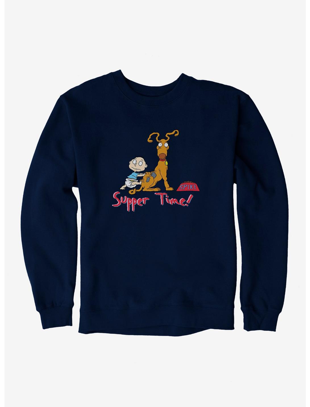 Rugrats Spike And Tommy Supper Time! Sweatshirt, NAVY, hi-res