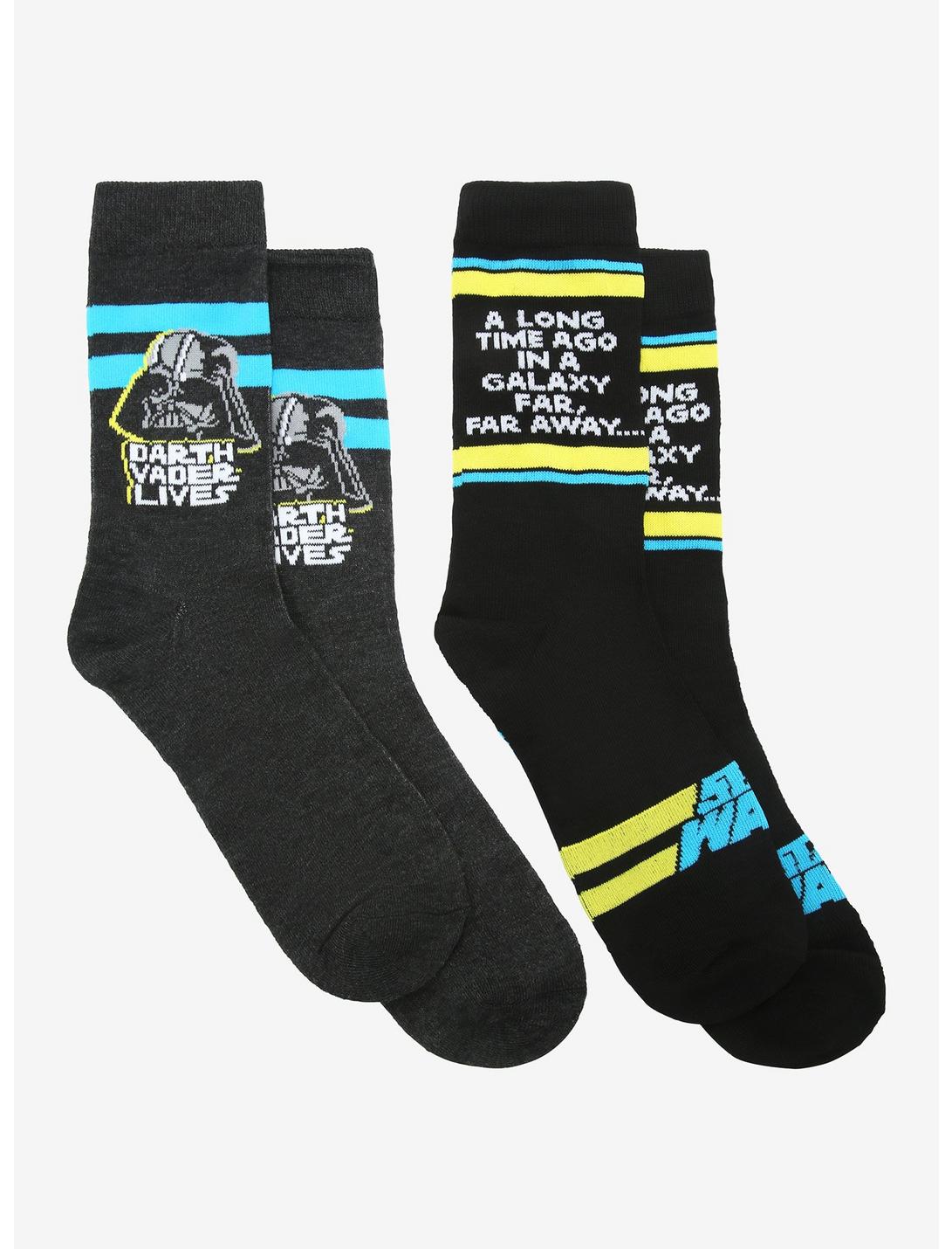 Star Wars Darth Vader Crew Socks 2 Pair, , hi-res